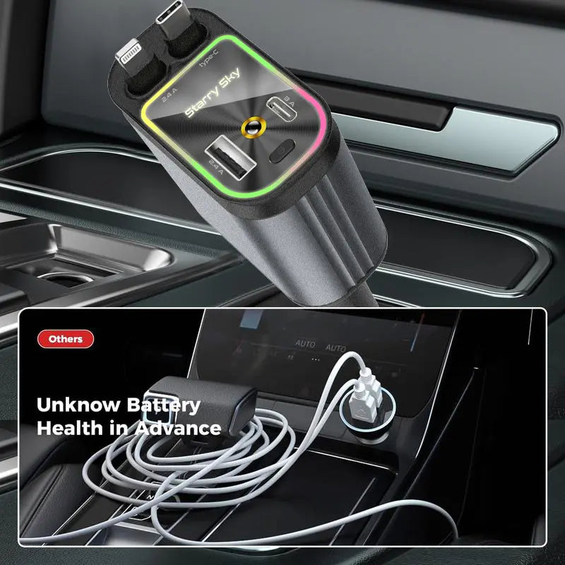 【Star Headliner】4 in 1 Retractable Car Charger